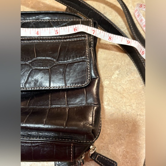 Vintage Fossil Embossed Crocodile Leather Crossbody Bag! - Picture 10 of 13